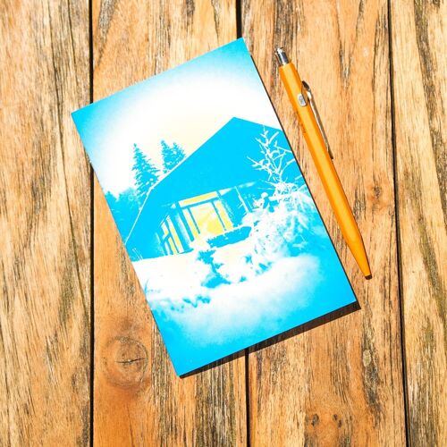 Carnet A6 - Chalet à la montagne - 64 pages lignées