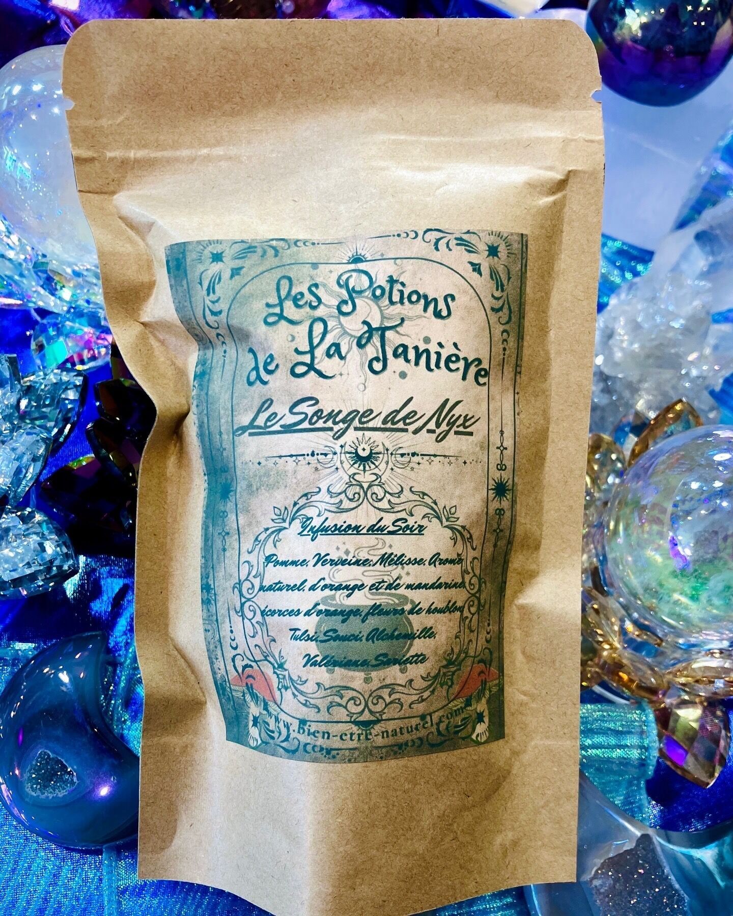 Tisane Potion de la Tanière Le songe de Nyx verveine melisse valeriane tulsi alchemille