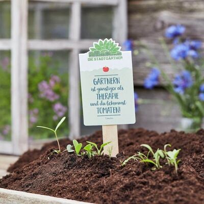 Seed greetings - gardening is cheaper than therapy