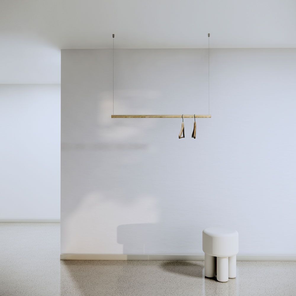 Armadio pensile | Asta appendiabiti | Legno massiccio