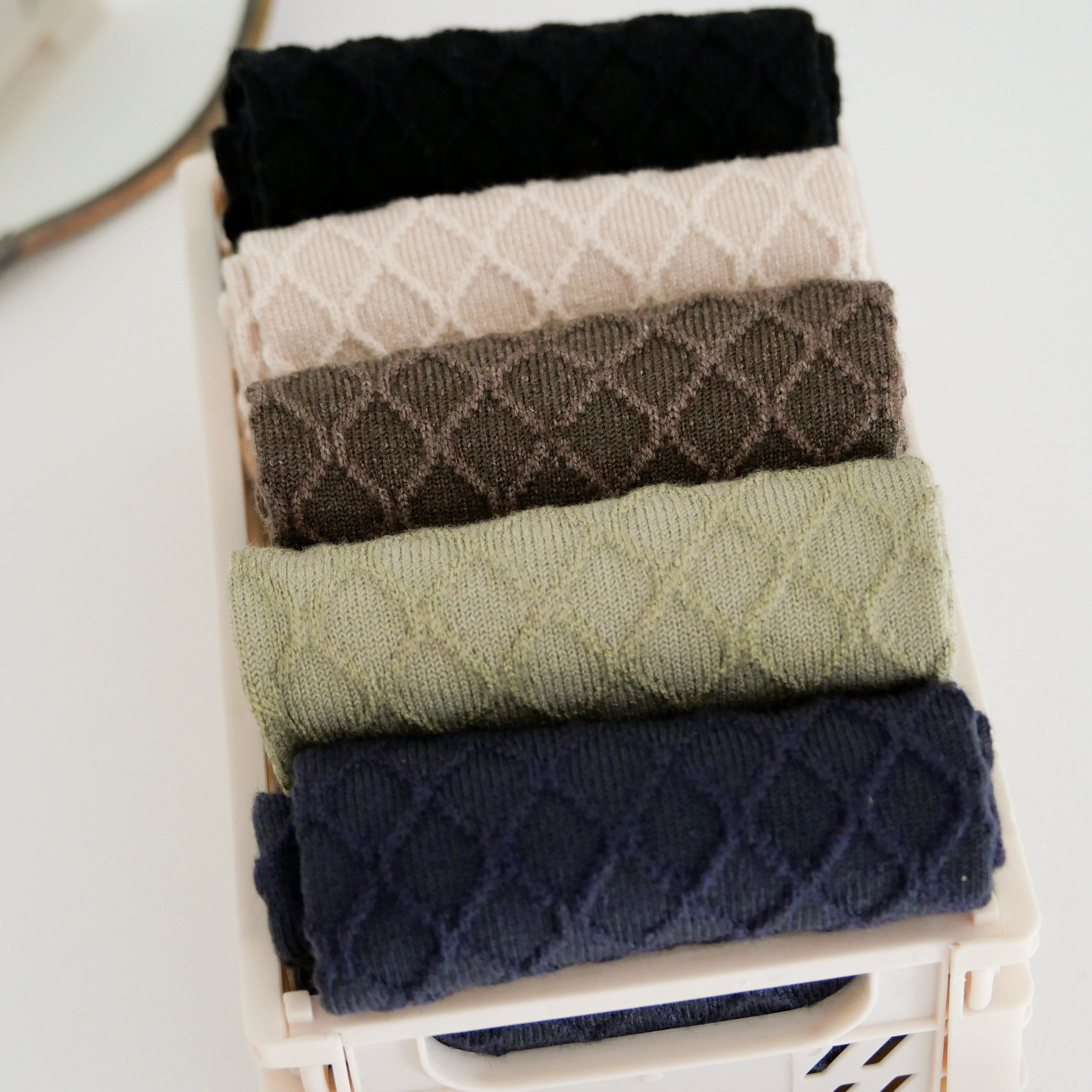 Calzini con trama a rombi