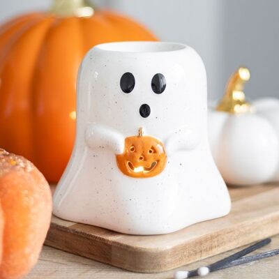 Bruciatore a nafta a forma di fantasma con zucca