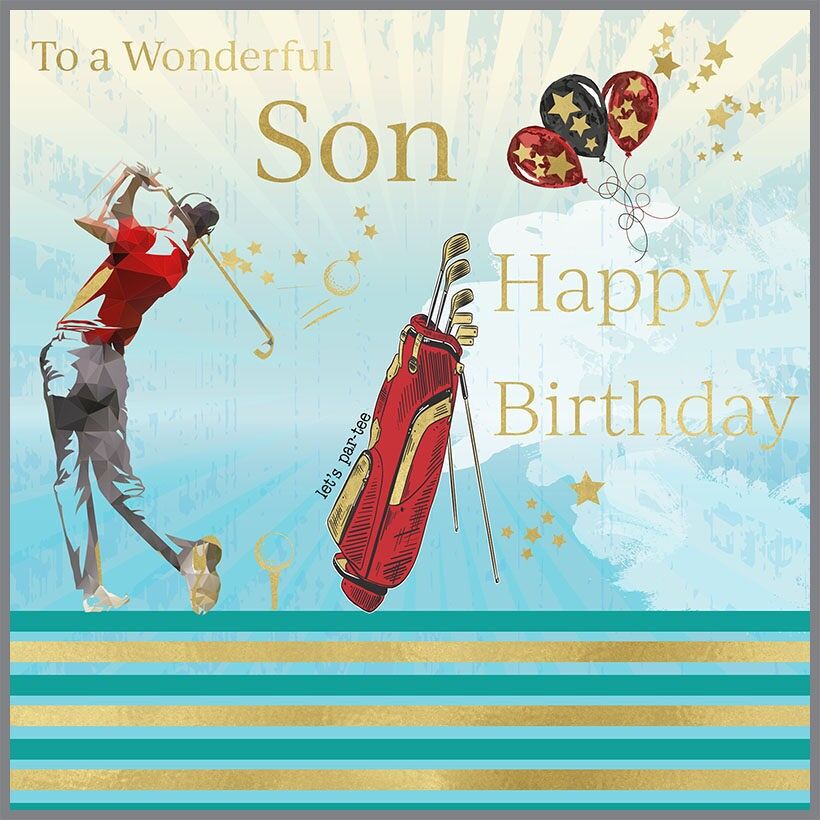 Domino Buon compleanno Figlio che gioca a golf