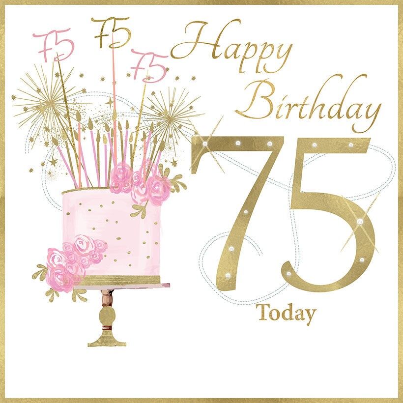 Compleanno rosa aperto di 75 anni