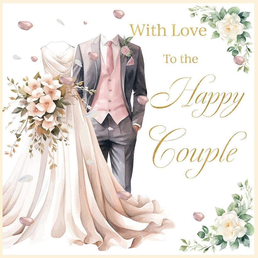 Happy Couple Wedding Day Medium Size