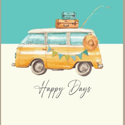 Watermelon Mini Card Happy Days - Camper Van