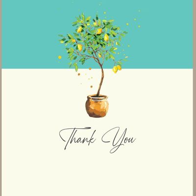 Watermelon Mini Card Thank You - Lemon Tree