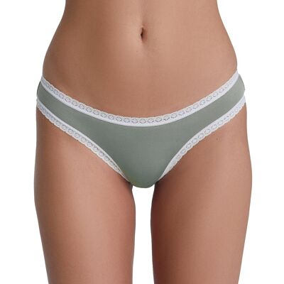 1111-109 | Slip da donna con pizzo - verde iceberg