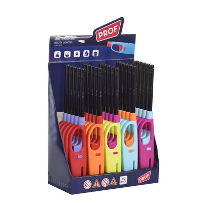 Display of 25 Colorful Lighters