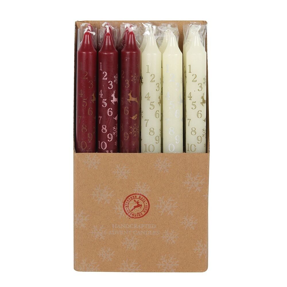 Candela per cena conica dell'Avvento da 25 cm