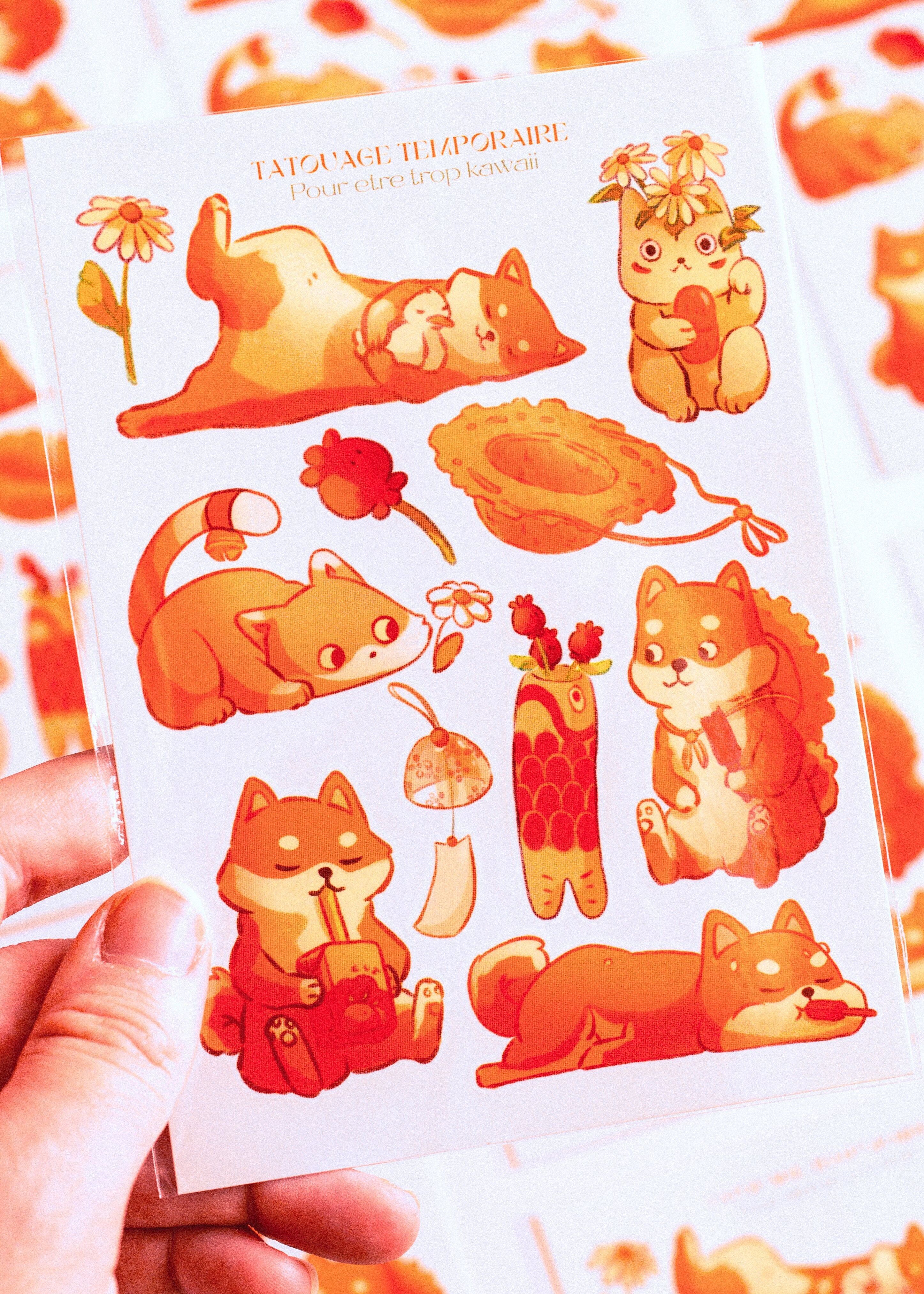 Tatuaggio temporaneo - Shiba estivi