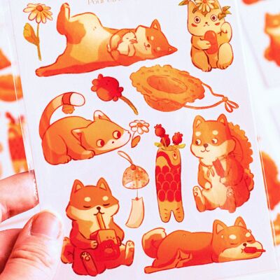 Tatuaje temporal - Shibas de verano
