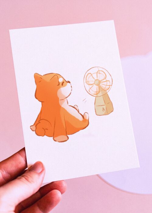 Minis prints - Shiba ventilateur