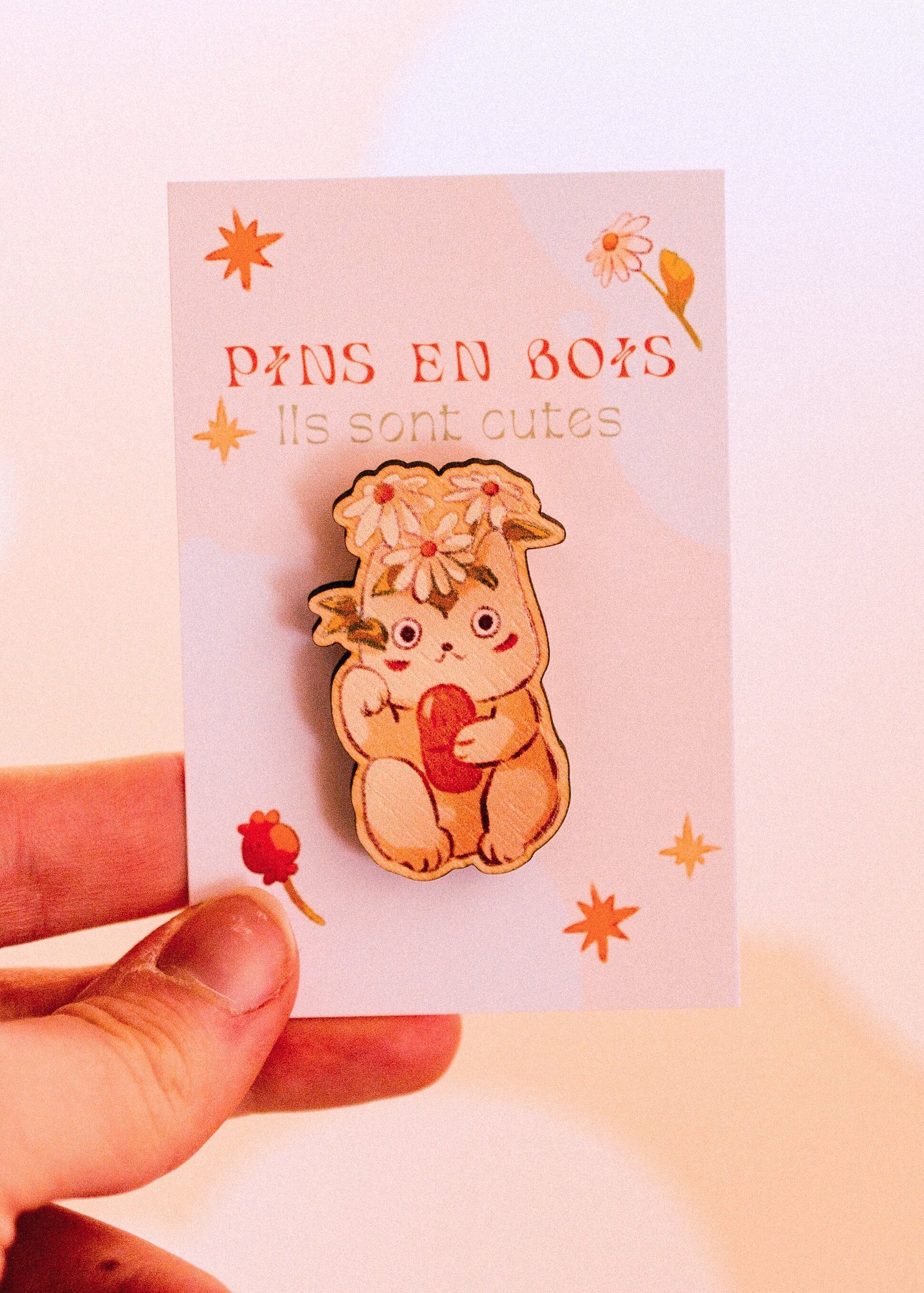 Spille in legno - Ciao gatto