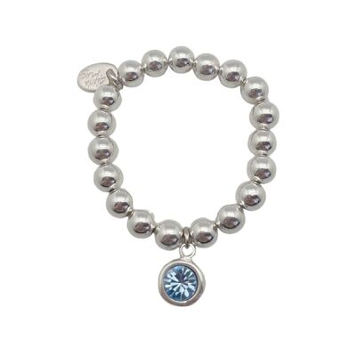 Bracciale elastico in cristallo Sw blu