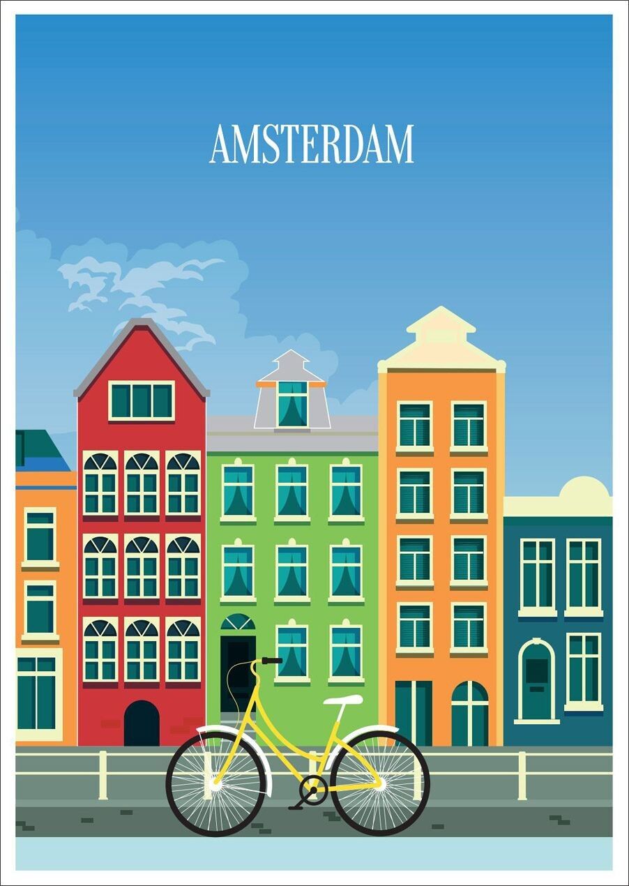 POSTER 50cmx70cm: AMSTERDAM