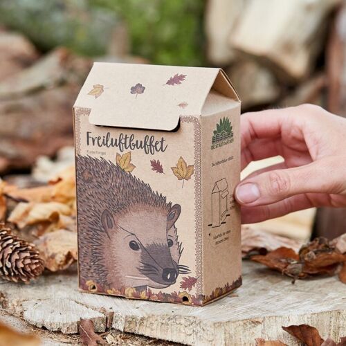 Freiluftbuffet Igel I Igelfutter I Igelfutterhaus