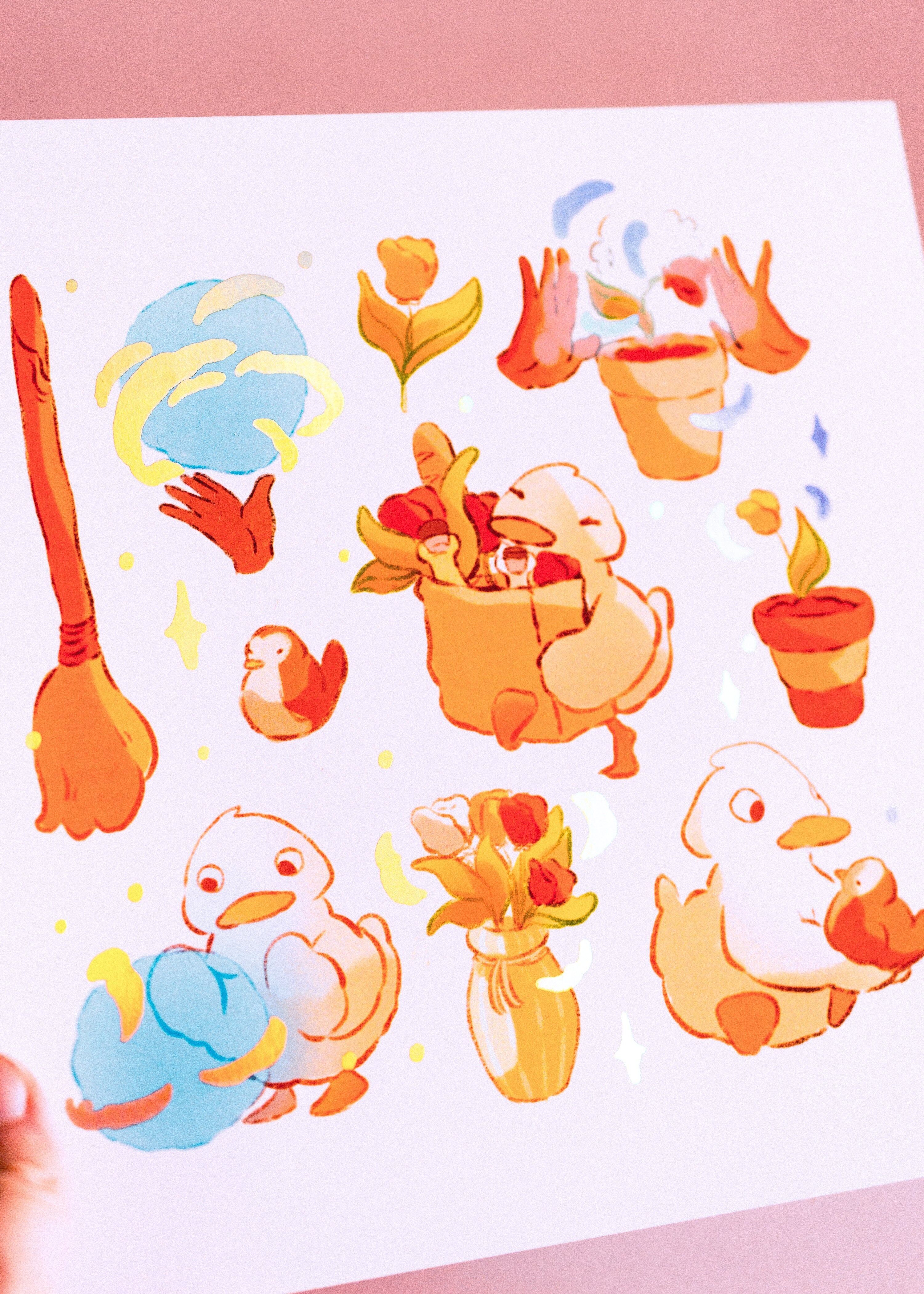 Holographic Print - Magic Ducks