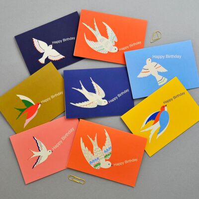 Happy Birthday Bird Notecard Gift Set