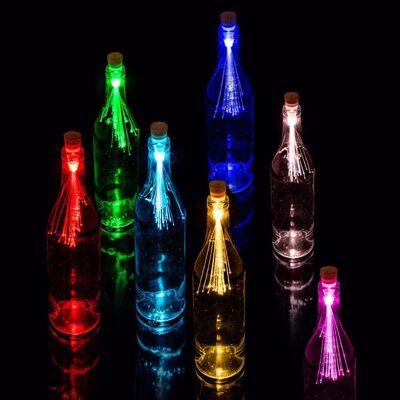 Multi Coloured Fibre Optic Bottle Light