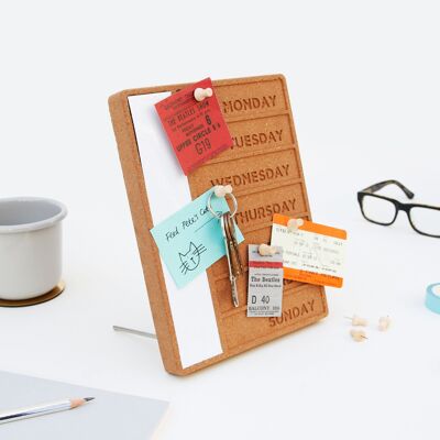 Cork Weekday Planner Pinboard