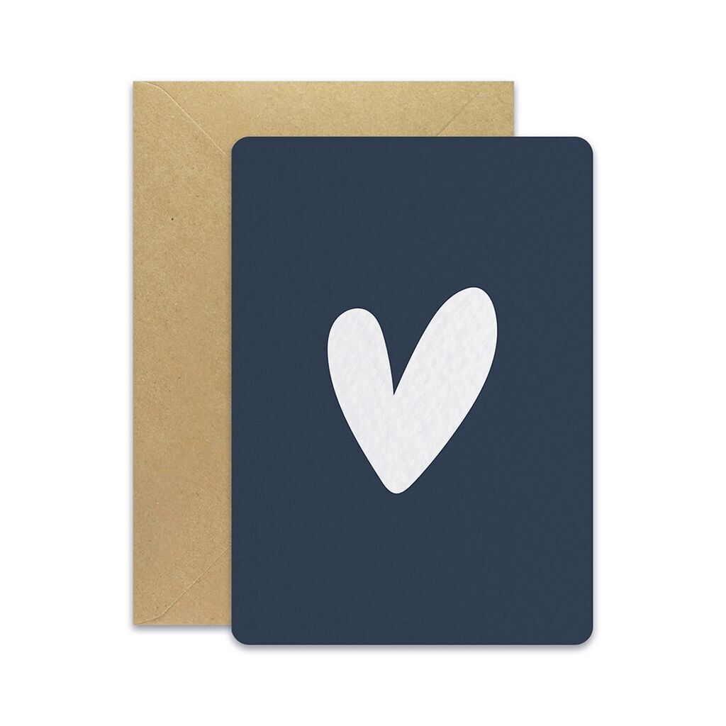 Cuore blu - Cartolina