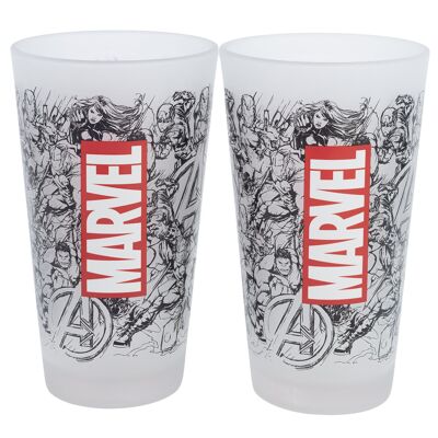 Stor set 2 vasos casual de cristal 490 ml marvel pattern