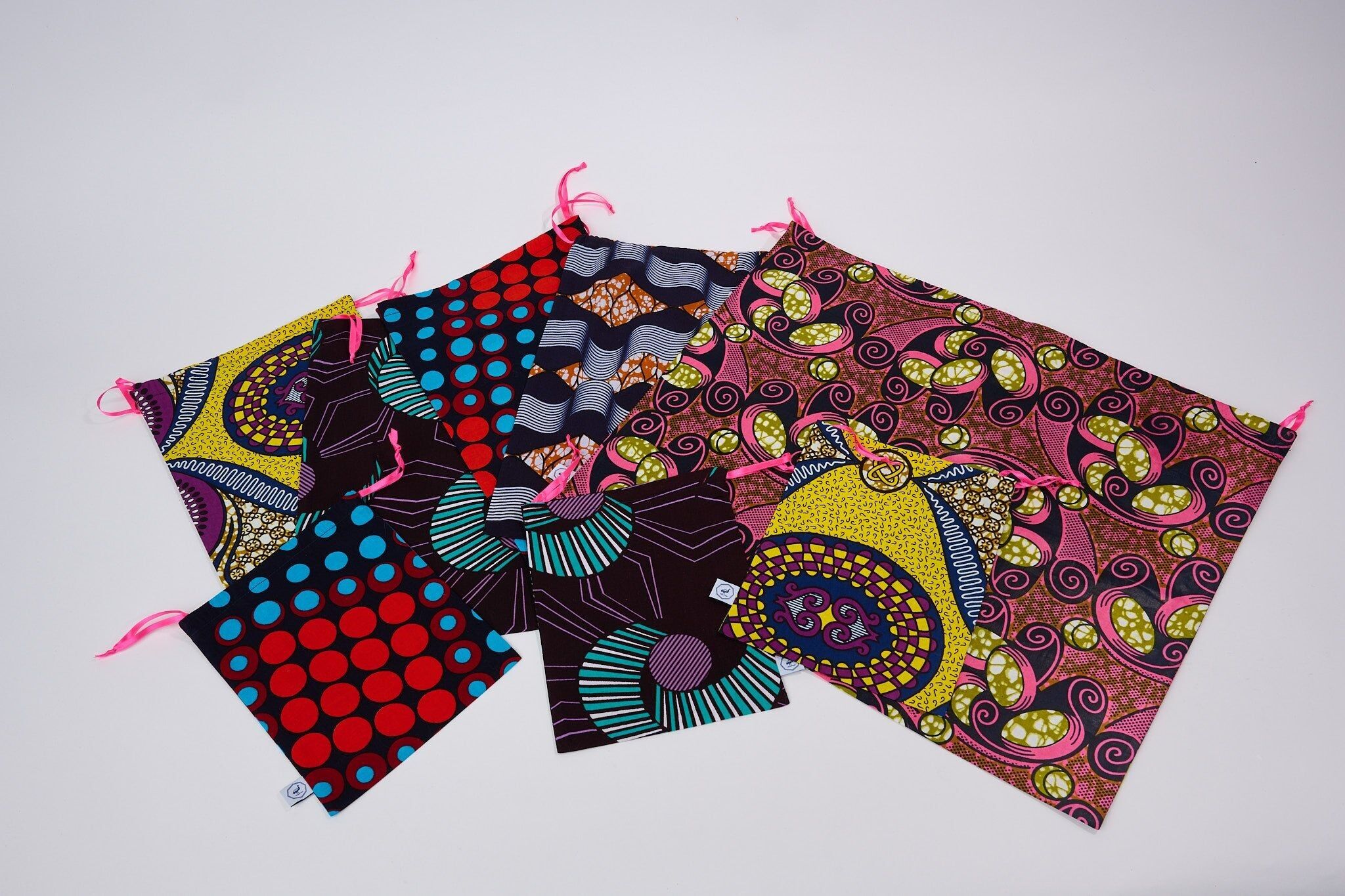 Pochette cadeau réutilisable en tissu wax - ISIPHO