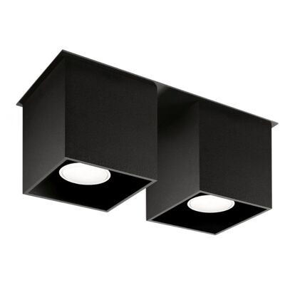 Plafón QUAD 2 negro