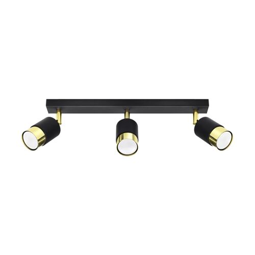 Lampada da soffitto NERO 3 nero/oro