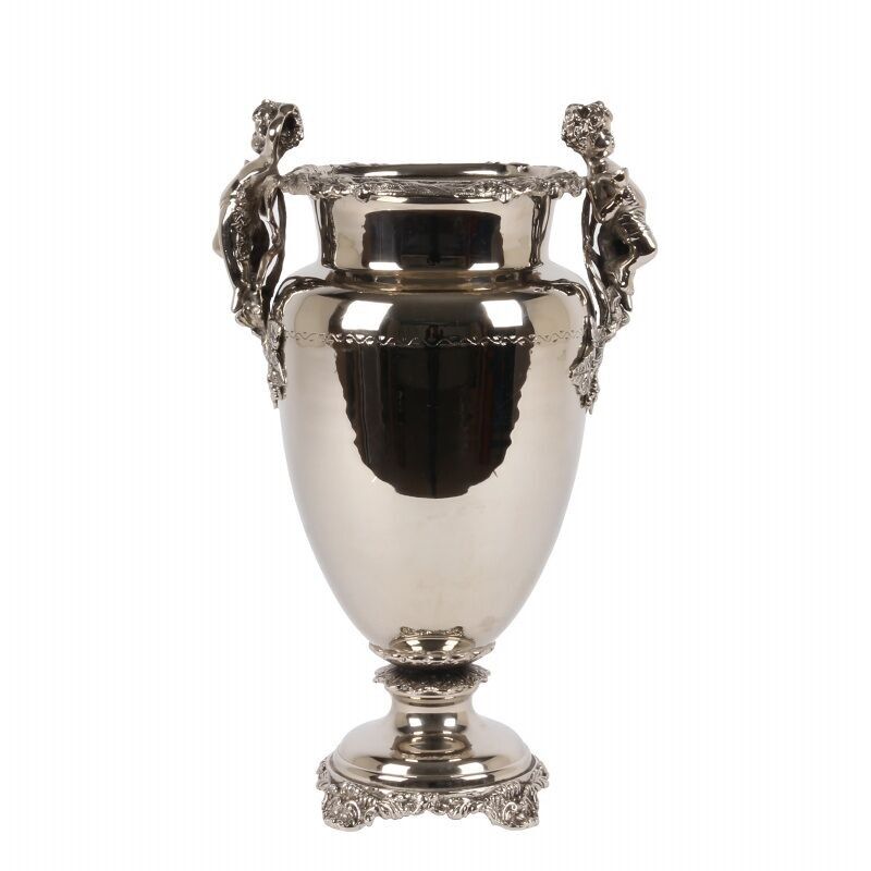 Vase mit Engel Messing 47 cm