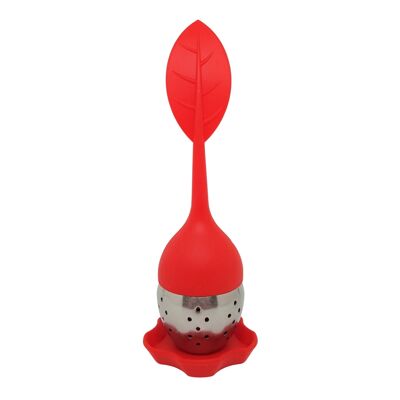 Stainless steel and silicone tea infuser with cup (model n°1)