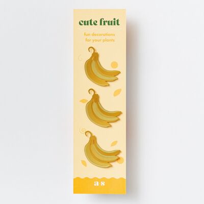 Simpatico set di 3 decorazioni Fruit Banana
