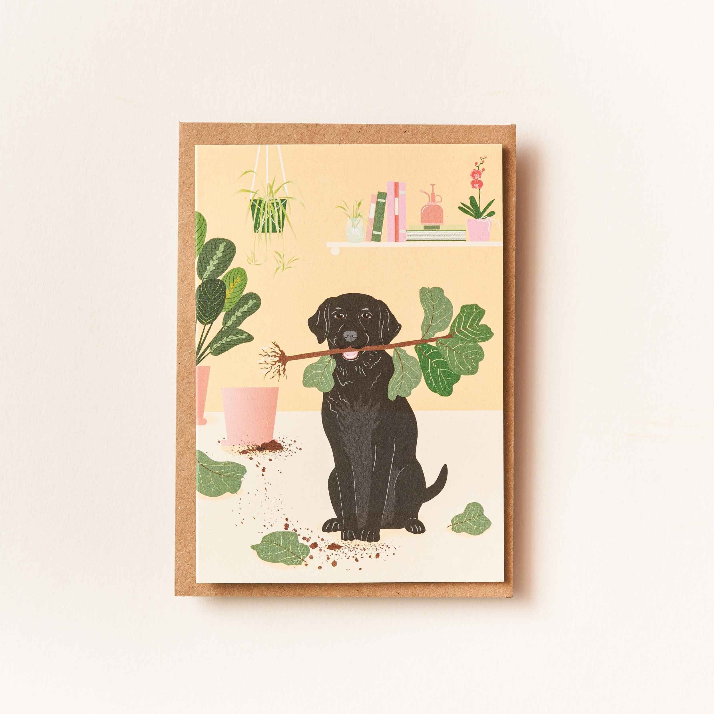 Labrador card 'A game of fetch'