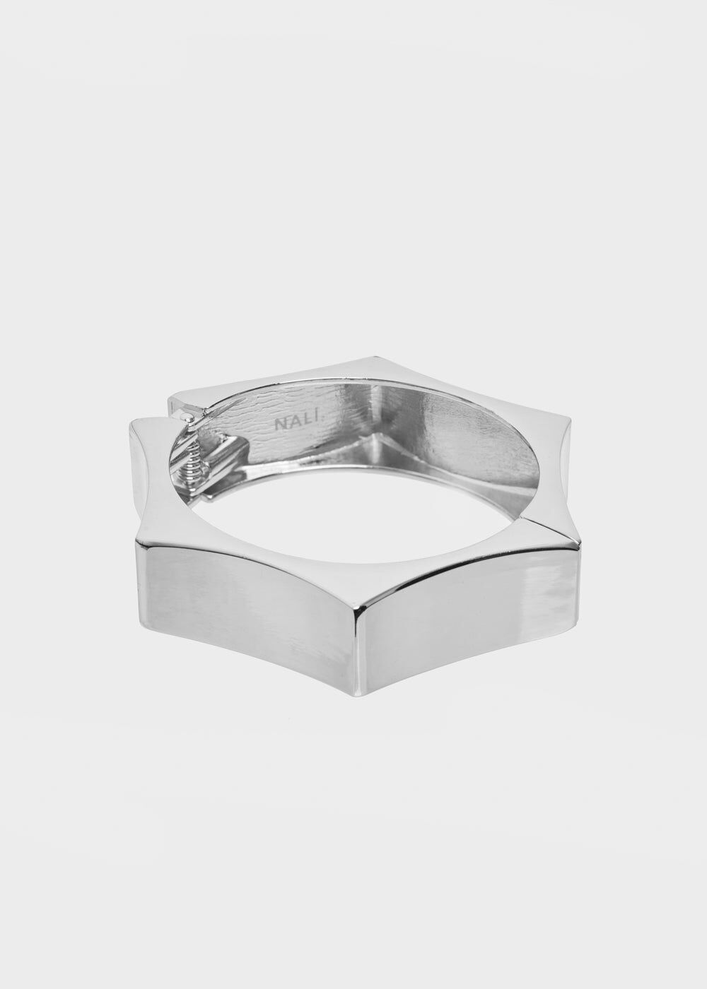 ARI HEXAGONAL RIGID BRACELET IN SILVER