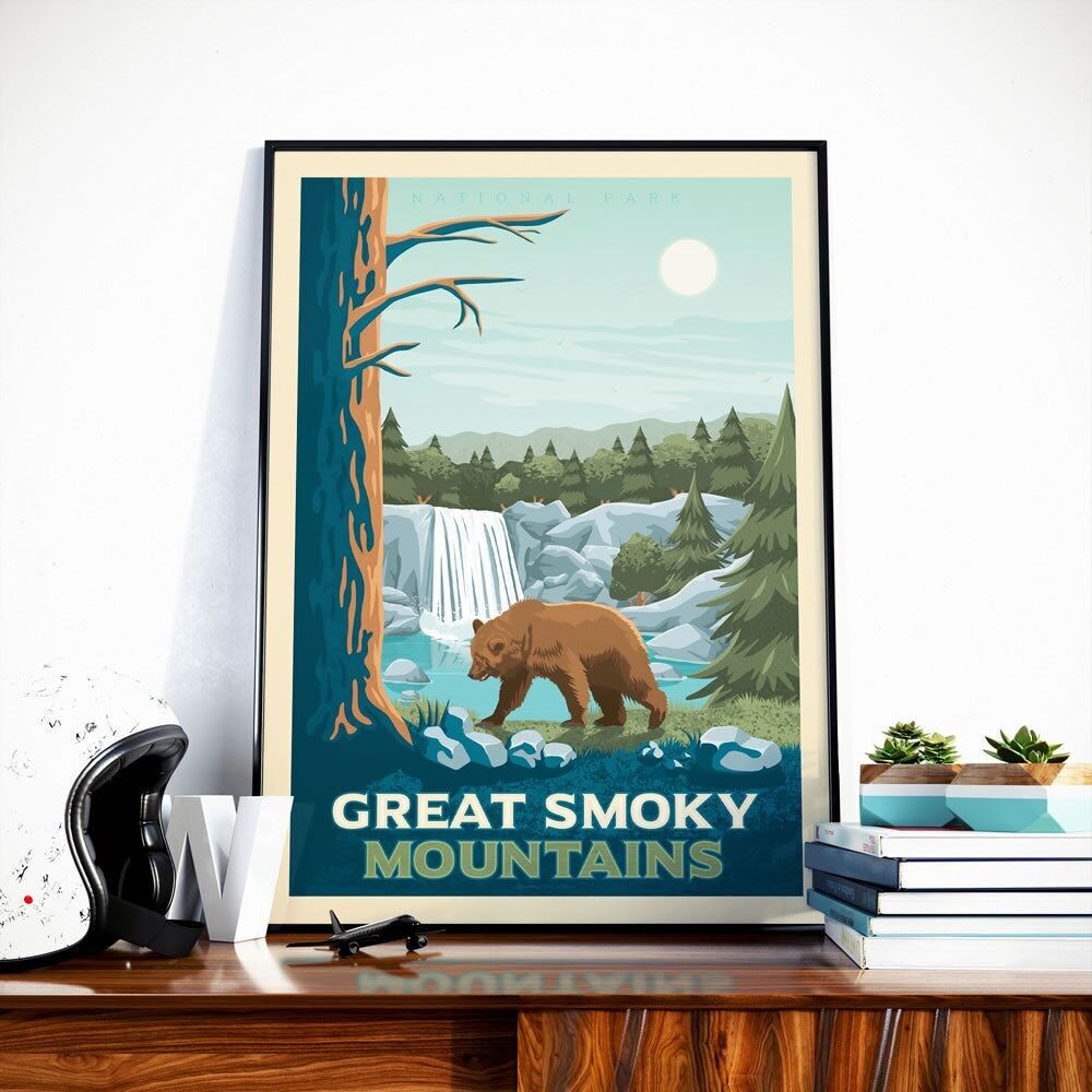 Vintage-Reiseplakat Great Smoky National Park Vereinigte Staaten | Natur | Berg