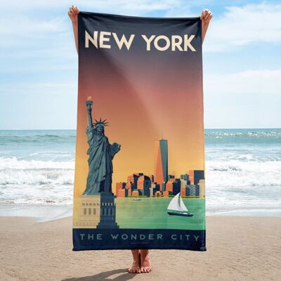Serviette Bain New York Etats-Unis | Statue Liberté