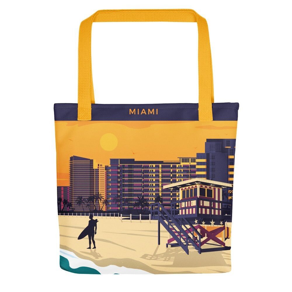 Borsa tote Miami Florida | Surf sulla spiaggia