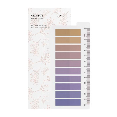 Champagne Plum | Ordinate Sticky Notes | Ordinate Transparent Haftnotizen | Seitenmarkieren