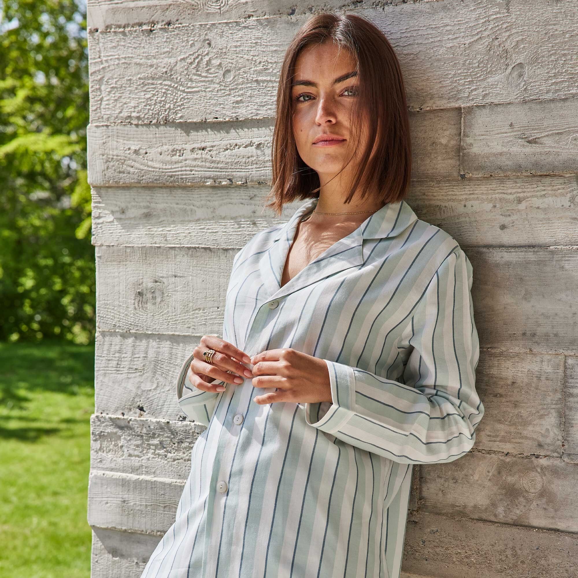 Einfach gestreifte Pyjamajacke