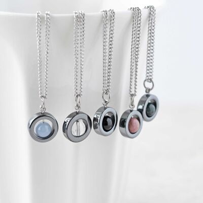 Collier tournant en pierres précieuses