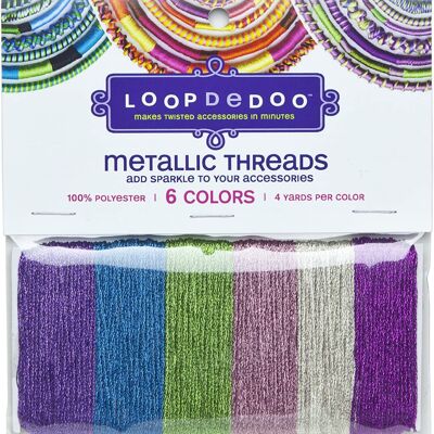 Loopdedoo - recharge de fils metalliques - 6 couleurs