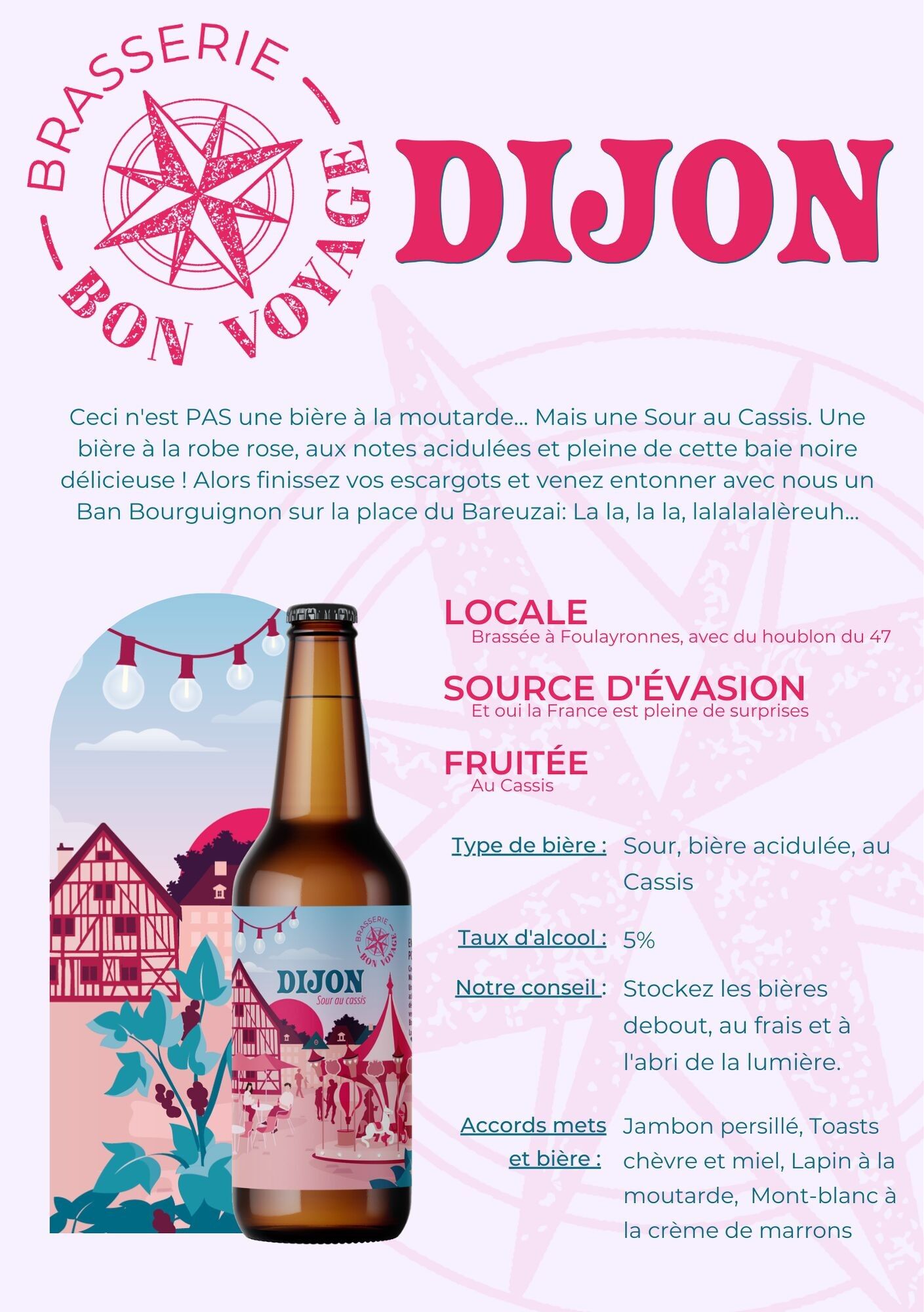 Ephemeral beer Sour au Cassis "Dijon" 5% 33CL