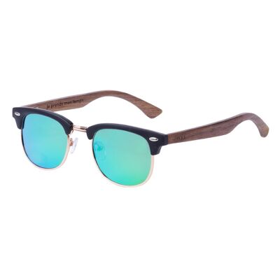 Mattschwarze (grüne) ROCK-Sonnenbrille