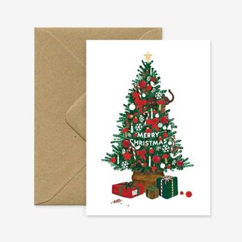 Xmas Tree  gold foil