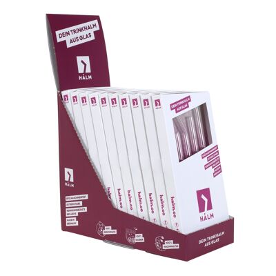 Juego básico de pajitas de vidrio