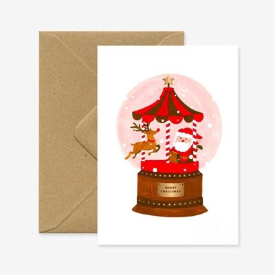 Bola de nieve navideña de Papá Noel