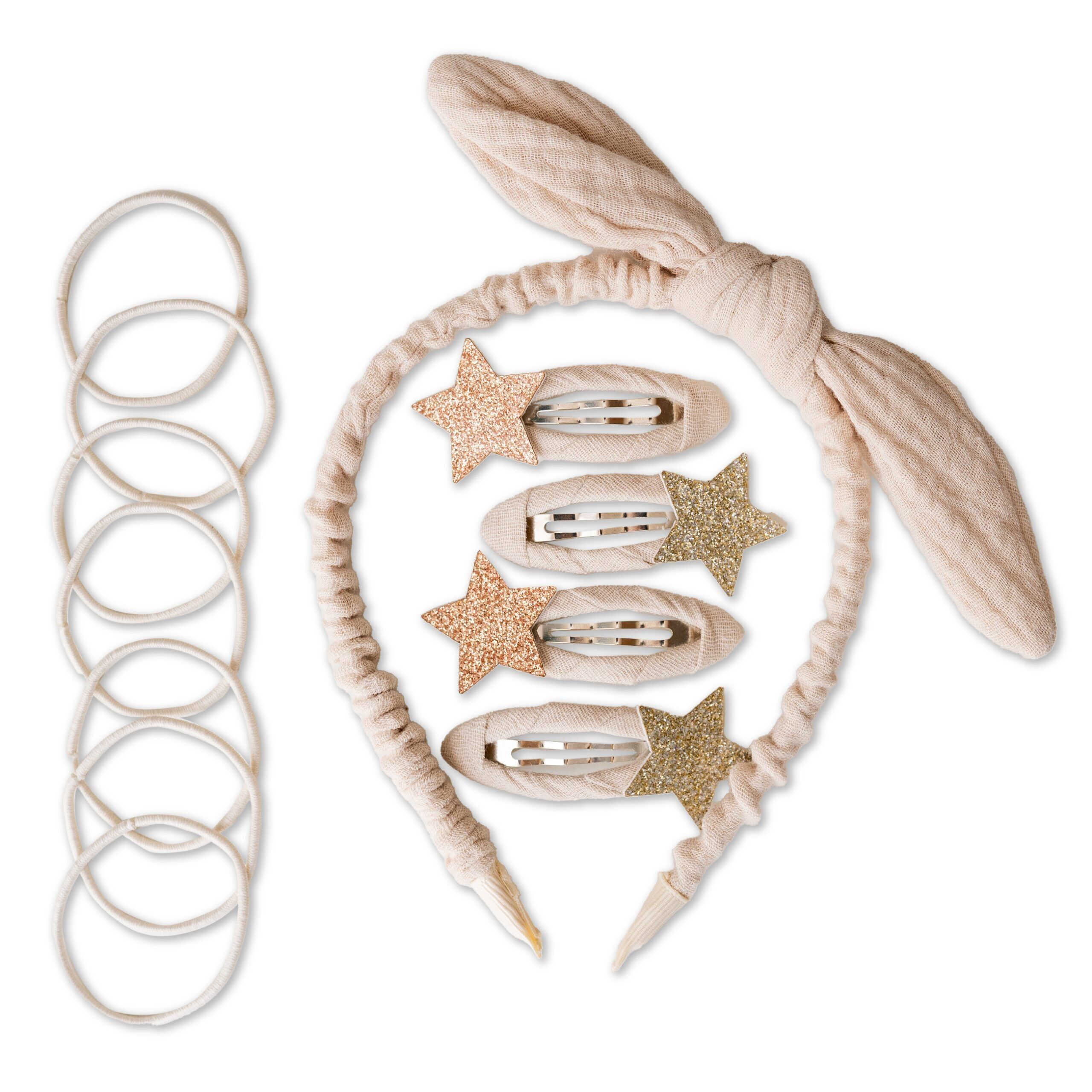 Paper Kite Muslin Hair Accessories Set - Beige