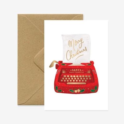 Máquina de escribir de Navidad