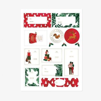 3 sheets of XMAS label stickers 3